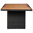 Bowery Hill Dining Set in Black Powder-Coated Steel Removable Covers