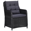 Bowery Hill Dining Set in Black Powder-Coated Steel Removable Covers