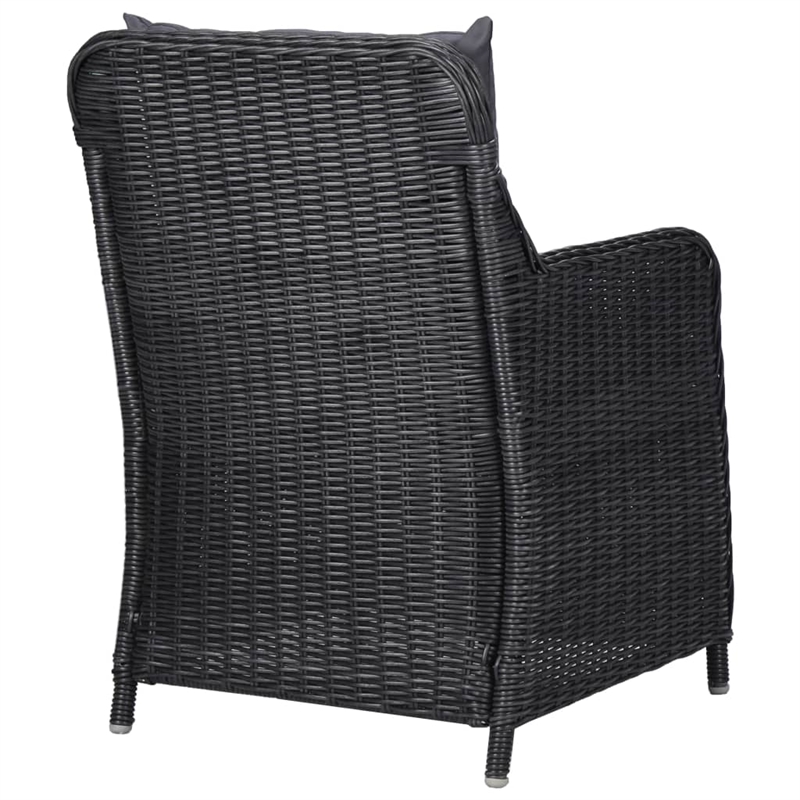 Bowery Hill Dining Set in Black Powder-Coated Steel Removable Covers
