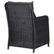 Bowery Hill Dining Set in Black PE Rattan 7 Piece Removable Covers