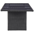 Bowery Hill Contemporary 7 Piece Patio Dining Set Poly Rattan in Black