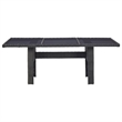 Bowery Hill Contemporary 7 Piece Patio Dining Set Poly Rattan in Black