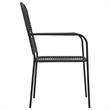 Bowery Hill Cotton Rope/Powder-Coated Steel/Tempered Glass Dining Set in Black