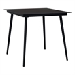 Bowery Hill Cotton Rope/Powder-Coated Steel/Tempered Glass Dining Set in Black