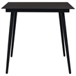 Bowery Hill Cotton Rope/Powder-Coated Steel/Tempered Glass Dining Set in Black