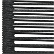 Bowery Hill Cotton Rope/Powder-Coated Steel/Tempered Glass Dining Set in Black
