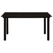 Bowery Hill Cotton Rope/Powder-Coated Steel/Tempered Glass Dining Set in Black