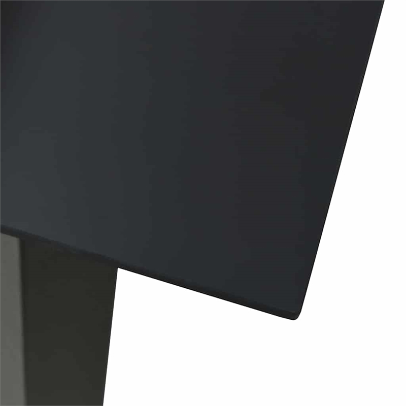 Bowery Hill Cotton Rope/Powder-Coated Steel/Tempered Glass Dining Set in Black