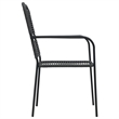 Bowery Hill Cotton Rope/Powder-Coated Steel/Tempered Glass Dining Set in Black