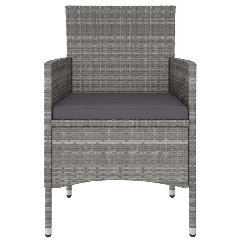 Bowery Hill Contemporary Weather-Resistant Garden Dining Set in Gray