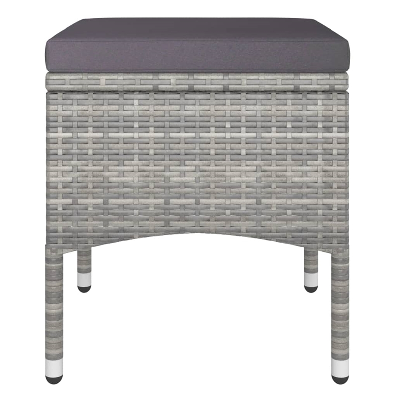 Bowery Hill Contemporary Weather-Resistant Garden Dining Set in Gray