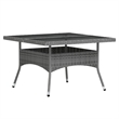 Bowery Hill Contemporary Weather-Resistant Garden Dining Set in Gray