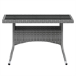 Bowery Hill Contemporary Weather-Resistant Garden Dining Set in Gray