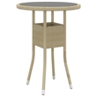 Bowery Hill Contemporary Powder-Coated Garden Dining Set in Beige