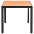Bowery Hill PE Rattan/WPC/Aluminium Compact Dining Set in Black/Brown
