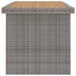 Bowery Hill Outdoor Dining Set in Gray Poly Rattan/Dark Gray Cushion