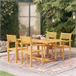 Bowery Hill Contemporary Weather-Resistant Garden Dining Set Teak/Brown