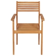 Bowery Hill Contemporary Weather-Resistant Garden Dining Set Teak/Brown
