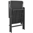 Bowery Hill PE Rattan Medium Foldable Outdoor Dining Set in Black