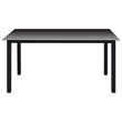 Bowery Hill 5 Piece PE Rattan Dining Set with Adjustable Armrests in Black