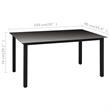 Bowery Hill PE Rattan/Glass/Aluminum Standard Foldable Dining Set in Black