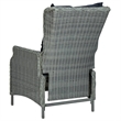 Bowery Hill Contemporary Powder-Coated Outdoor Dining Set in Light Gray
