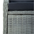 Bowery Hill Contemporary Powder-Coated Outdoor Dining Set in Light Gray