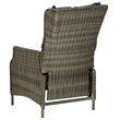 Bowery Hill 7 Piece Round PE Rattan Patio Dining Set in Brown