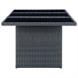 Bowery Hill Contemporary Synthetic Poly Rattan Outdoor Dining Set in Dark Gray