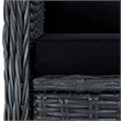 Bowery Hill Contemporary Synthetic Poly Rattan Outdoor Dining Set in Dark Gray