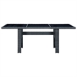 Bowery Hill Contemporary Synthetic Poly Rattan Outdoor Dining Set in Dark Gray