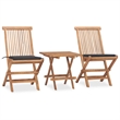 Bowery Hill Contemporary Weather-Resistant Outdoor Dining Set Natural Wood