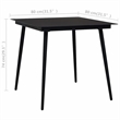 Bowery Hill PE Rattan/Glass Standard Dining Set in Black/Brown
