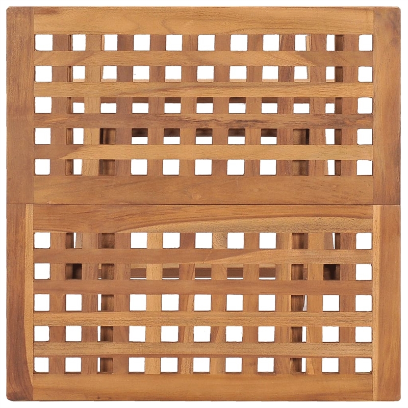 Bowery Hill Fine Sanded Teak HardWood/Polyester Outdoor Dining Set Gray