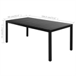 Bowery Hill 9 Piece WPC/Aluminum/PVC Rattan/Steel Dining Set in Black