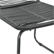 Bowery Hill Aluminum/PVC Rattan/Steel Dining Set in Black/Brown