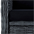 Bowery Hill Contemporary Synthetic Poly Rattan Outdoor Dining Set in Dark Gray
