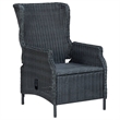 Bowery Hill Contemporary Synthetic Poly Rattan Outdoor Dining Set in Dark Gray
