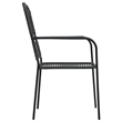 Bowery Hill Powder-Coated Steel/Glass/Cotton Rope Garden Dining Set in Black