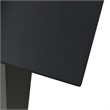 Bowery Hill Contemporary Powder-Coated Garden Dining Set in Black