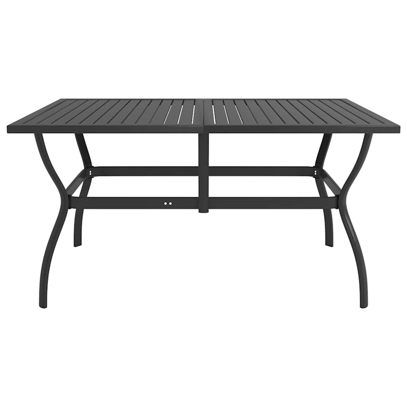 Bowery Hill Dining Set in Anthracite/Gray Powder-Coated Steel/Textilene Medium