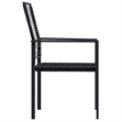 Bowery Hill Dining Set in Black Glass Standard Durable Dining Set