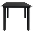 Bowery Hill Dining Set in Black Glass Large Garden Dining Set