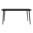 Bowery Hill Contemporary Powder-Coated Garden Dining Set in Black