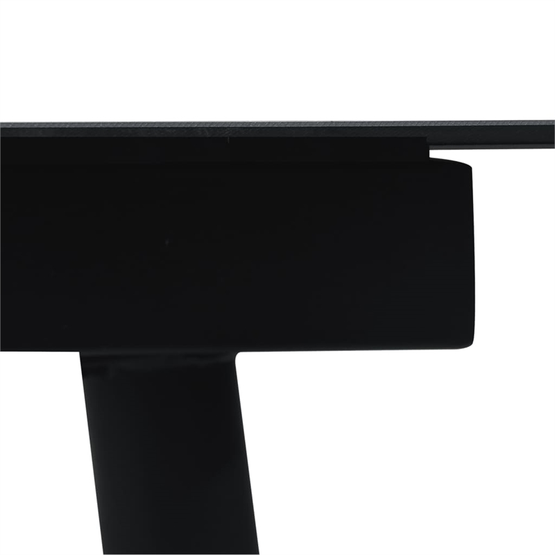 Bowery Hill Contemporary Powder-Coated Garden Dining Set in Black