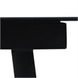 Bowery Hill Contemporary Powder-Coated Garden Dining Set in Black