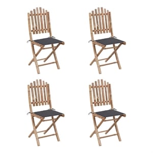Bowery Hill Outdoor Dining Set Natural Bamboo Bamboo/Polyester Medium