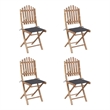 Bowery Hill Outdoor Dining Set Natural Bamboo Bamboo/Polyester Medium