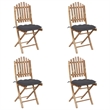 Bowery Hill Outdoor Dining Set Bamboo Solid Bamboo Medium Collapsible