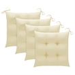 Bowery Hill Outdoor Dining Set Cream/Natural Bamboo Bamboo/Polyester